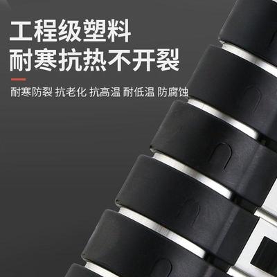 伸ali-6408缩梯梯子铝合金直工梯升加厚降用折叠程楼梯家竹节梯便