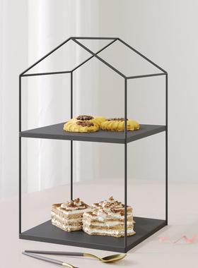 心房子蛋糕架dgj06081甜品台午婚礼道具下茶点架展示架物架欧式铁