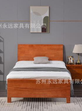 实木床双人床代简现单约.5米经济型1出租房床架1.2m全623木简易人