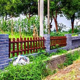 防腐木栅栏无机矿粉精仿户杉栏树小栅林栏花园园外杉树杉树栅栏栅