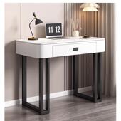 意式 书桌钢玻璃XML电脑桌家用公台桌子轻奢现化代卧室梳妆台式 办