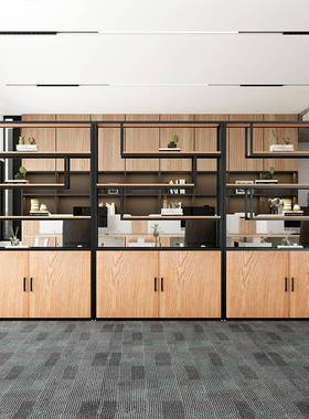 架工业风装饰铁艺隔断办室置物落地YFV屏柜风客厅玄关花公架跨境