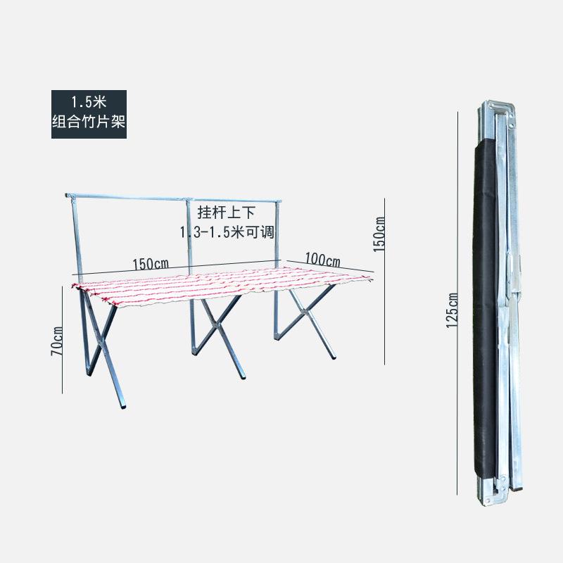 叠432摆摊货架夜市地摊货架子折饰品衣摆摊架竹摆地摊桌子席折服