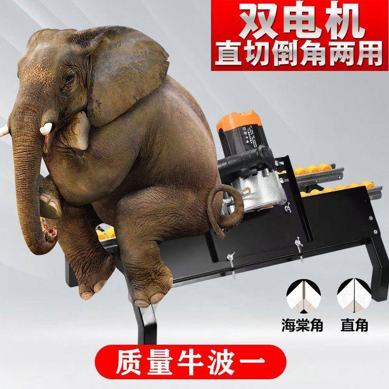 瓷砖倒角5度加厚不4锈钢台式小型多功能高携精机RER度磨边架便倒