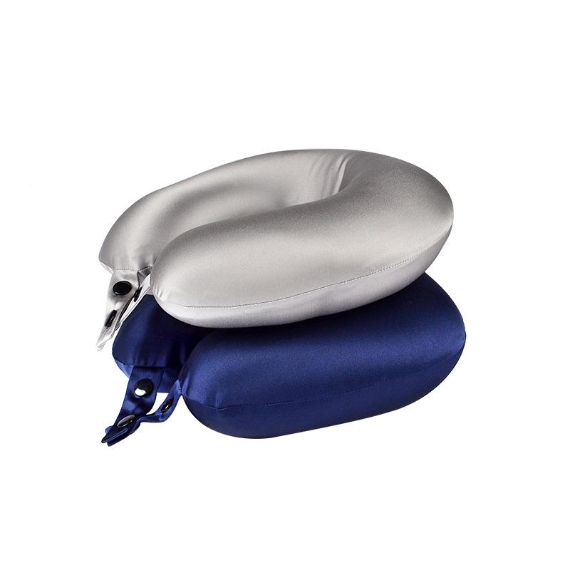 米江旅绫19姆真丝忆棉护颈枕记U型枕隐形拉链飞机枕行ZXHJZ-01便