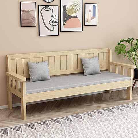 985实木沙发人组合客厅三四人靠长椅现代简约户型背阳台卧室沙小