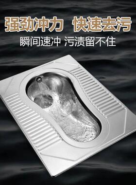 304不便锈钢蹲便器臭蹲73648坑防式学校公共厕所大便器酒吧箱冲水
