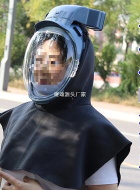 送电动风全封闭防尘面罩效哈52701防有尘农业工业可用不闷无气