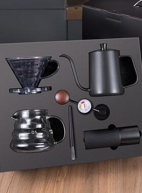 手咖啡套冲装咖壶磨豆机组DS12587合全器具过滤杯啡手冲壶套入门