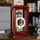 汉时欧式 饰摆件桌台钟表HD03 座钟机械实木客厅复古时钟报时台钟装