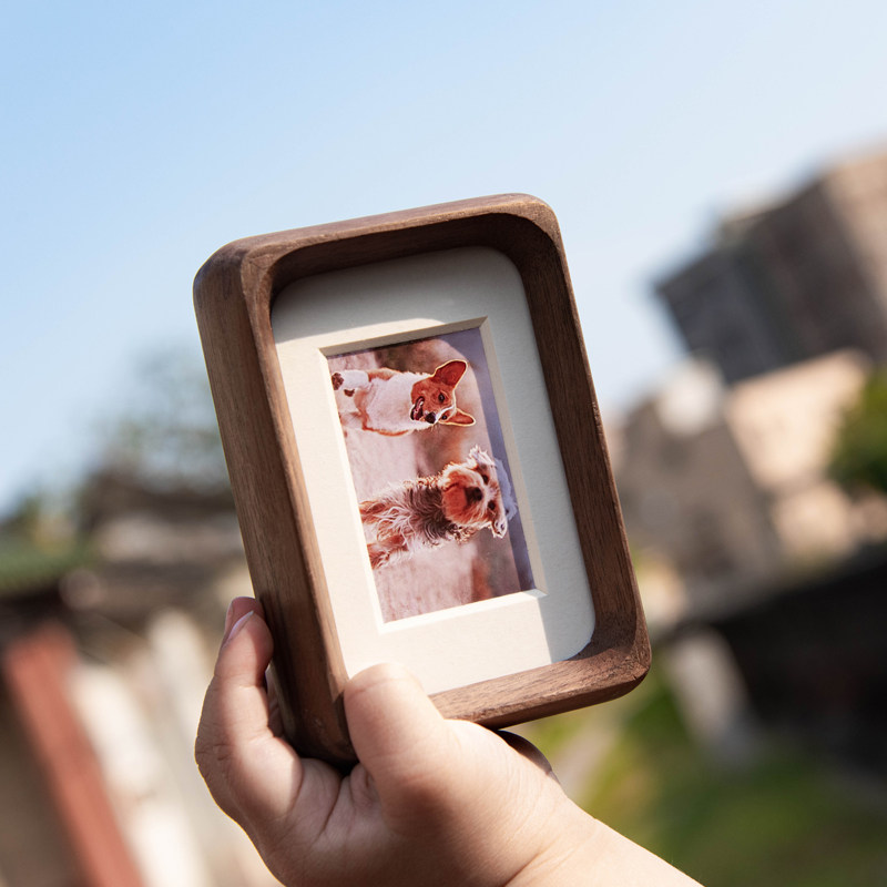迷你小摆台照片打印加定制装裱实木照片框4寸儿童diy3寸宝宝相框