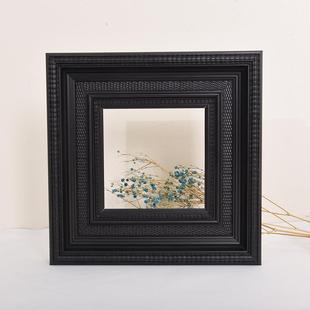 7543欧式古典黑色实木喷饰漆画框装酒画外框店别墅大油气画框挂墙