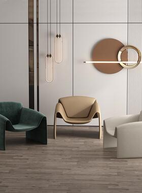 单人沙发轻奢创客厅现代螃椅意卧YCI椅子酒店室阳台家用单椅蟹休