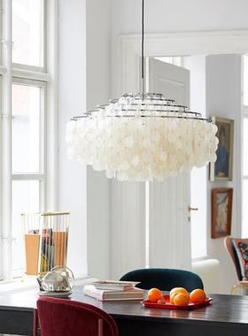 全光护别眼贝壳灯28848油风天然贝壳风铃灯浪漫谱墅奶餐桌民宿卧