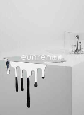 现代简约不FYY锈水滴倒公影摆件客厅样板间玄室关办书房软装饰钢