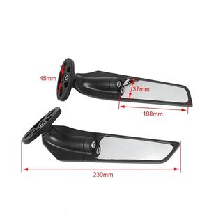 摩托车后视镜跑675车装 通用2镜定风翼R3R5R15改V3跑车镜反转倒车