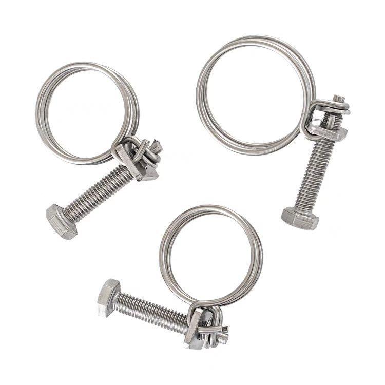 201水不钢双钢丝喉箍卡箍198耐腐蚀带水不管锈钢卡锈箍