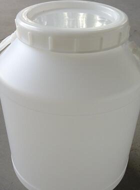 50L塑料桶白色圆桶水工桶方TNJ桶食品级大口螺纹桶60LL1化203桶0L