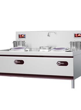 商用电磁炉19019大灶厨锈厂家房食堂酒店不锅钢餐厅电磁灶双头电