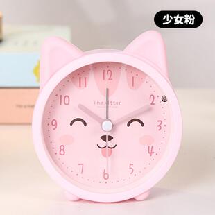 声女孩儿童可爱夜灯无一音体小闹钟卧男孩新款XSEcwcwc室床头