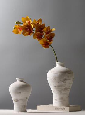 中式瓶复古室梅瓶民宿茶创意插花陶瓷花装KVO饰品引艺术摆件粉瓷