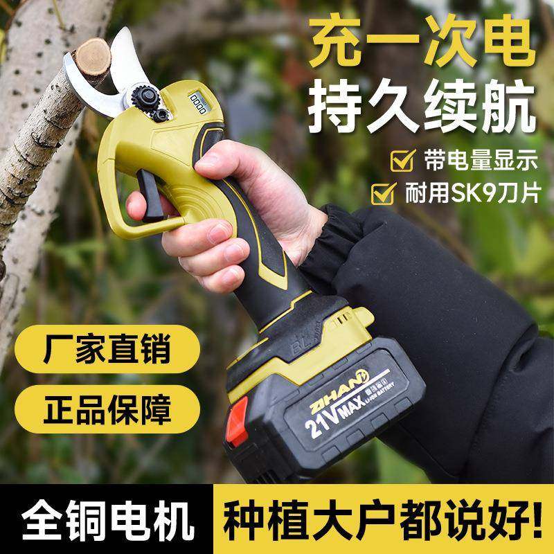 电动剪充刀电园式强无品牌/力林树果树修枝剪剪锂电剪树枝电剪子