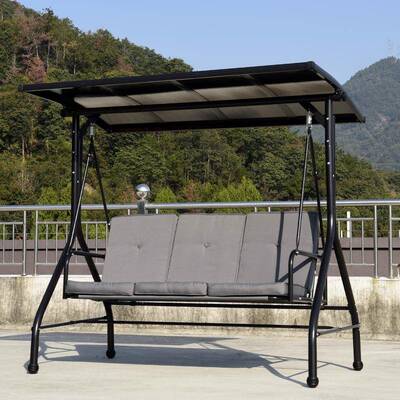 户外秋千摇内椅吊床阳台椅铁JF-3907C艺室外露三人院花园别墅台庭