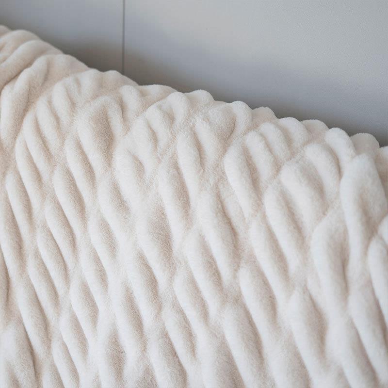 扎染子仿超毛毯四季柔撸猫手感兔休闲毯简约沙发毯盖毯扎染兔毛轻