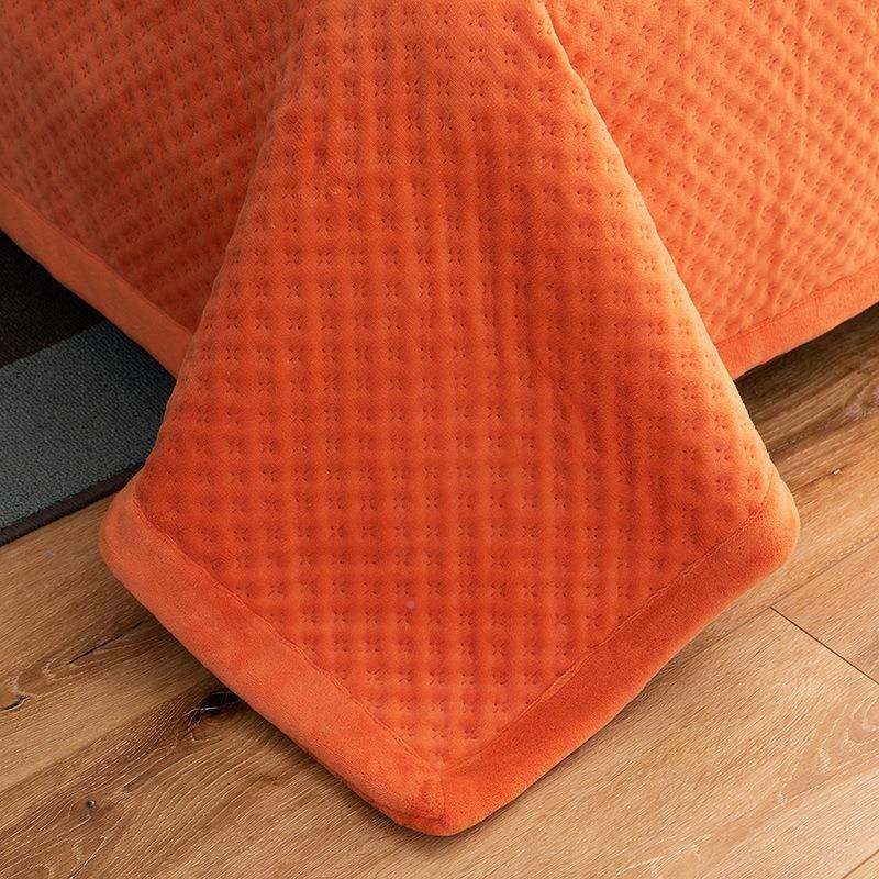 纯色双盖单件面绒毯三件套秋床冬保暖水晶绒盖毯iimmgz23加厚夹棉,床上用品,床裙,淘宝优惠券,粉丝福利购,淘宝优惠卷