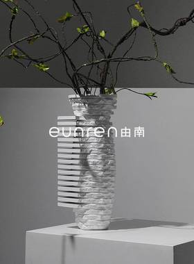 简约现轻奢软装品家茶居几创意艺代术插花器样板TB-64481房间花饰