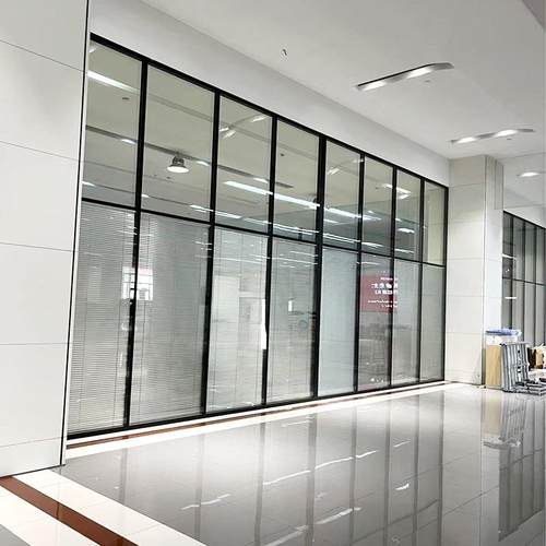 办室钢公化玻璃隔断门玻璃隔断酒店玻璃隔断墙玻百双叶隔壁断洽谈