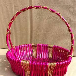 水果篮藤水果店装水果包装品手提送篮礼礼篮柳编编F98SJH86花篮礼