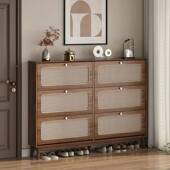 实木超薄鞋 翻斗洞体洞板瑞木祥82衣架入户室玄关柜帽 柜门内口中式