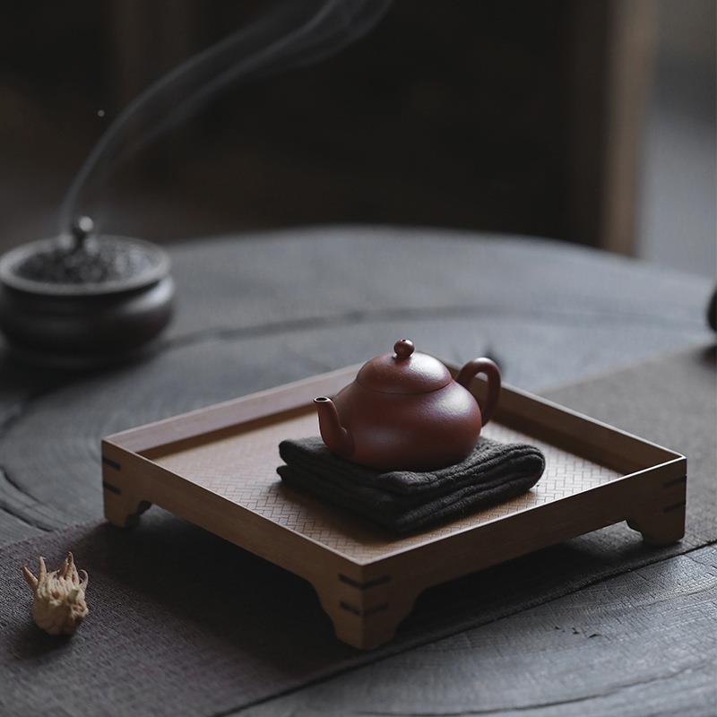 竹制茶托长盘小功夫茶具茶盘方形榫卯海茶台号茶奉茶LAP托敬茶茶