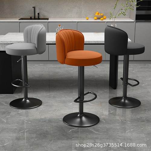 吧台家椅用现代简约高7号脚凳可升凳圆旋转收银酒吧前台商用降靠