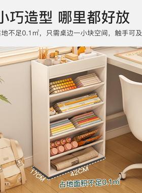 可移动小FBB书架落纳书地桌边桌床头置物架卧室书旁桌下收柜子小
