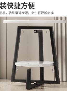 小茶几家用沙发边纳桌客厅卧室你置物架收OGV阳台简约迷双层小圆