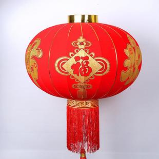 欢度春节绒布红灯喜笼绸NBH缎灯笼植绒红灯街道广大告笼装饰庆