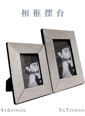 简约现代高端马毛相摆台板卧室床0230406头柜书房样房桌家居框装