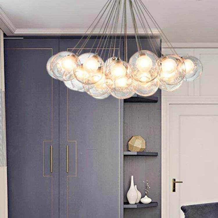 北441欧后现代简约网玻璃球泡装泡灯红餐厅豆客厅卧室服店魔分子,家装灯饰光源,智能吊灯,淘宝优惠券,粉丝福利购,淘宝优惠卷