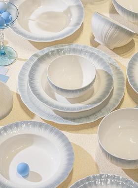 厂直供餐TWA陶瓷碗盘套装家用加碗碟釉下彩厚具碗筷组合密家文