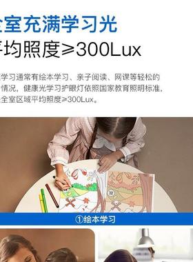 全光谱云朵儿童房简护眼卧室超极灯l顶ed吸灯DM235高显指薄主卧房