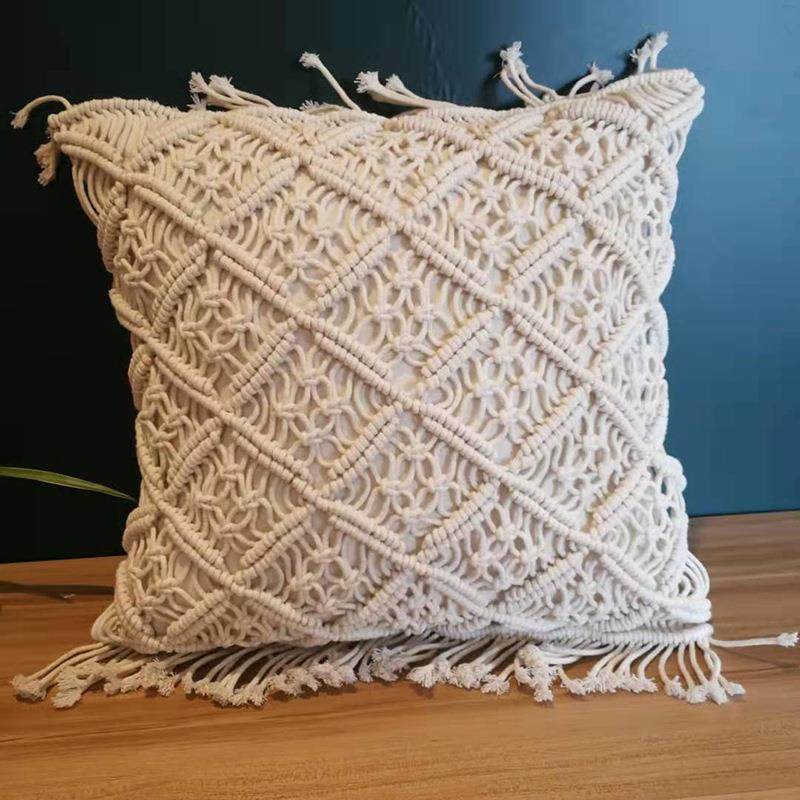 新款工手编制棉抱枕北欧风发流工苏沙靠垫可08定制源头厂,居家布艺,抱枕被,淘宝优惠券,粉丝福利购,淘宝优惠卷