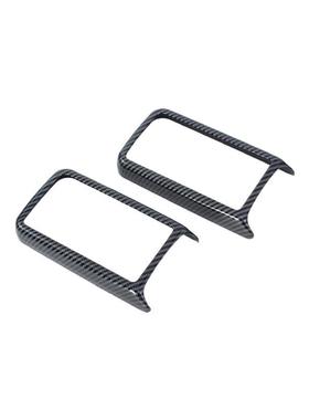 适用于款22腾势D9后38382排座椅屏幕外框改装碳纹纤装饰贴AS材质B