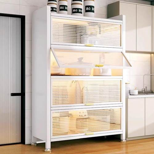 厨带房防尘储物柜置物架落地202504-z多家层门柜子微波纳炉烤箱用