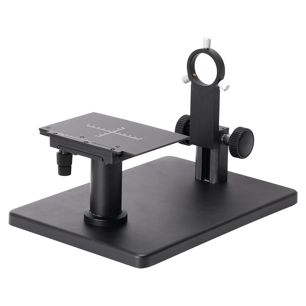 显微镜卧式支架4K平整检HMD度测仪底双行程式卧立杆大座XY载物平