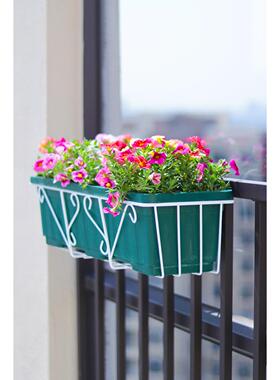 阳挂台花架铁艺挂篮栏杆挂架悬种菜花架置物架花78902卉盆植蔬菜