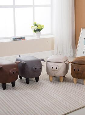 7鞋凳坐布艺矮FQH凳创T意客厅软穿凳简约现代休闲凳沙发凳墩懒人