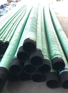 DN扁1吸5吸2耐油胶管DN102卸灰胶管油罐车通用黑色橡胶管防199埋