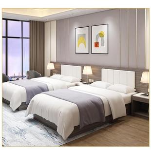 酒店床宾馆家具床箱厂捷标间单CGB间快全套公寓宿民出租房单双家